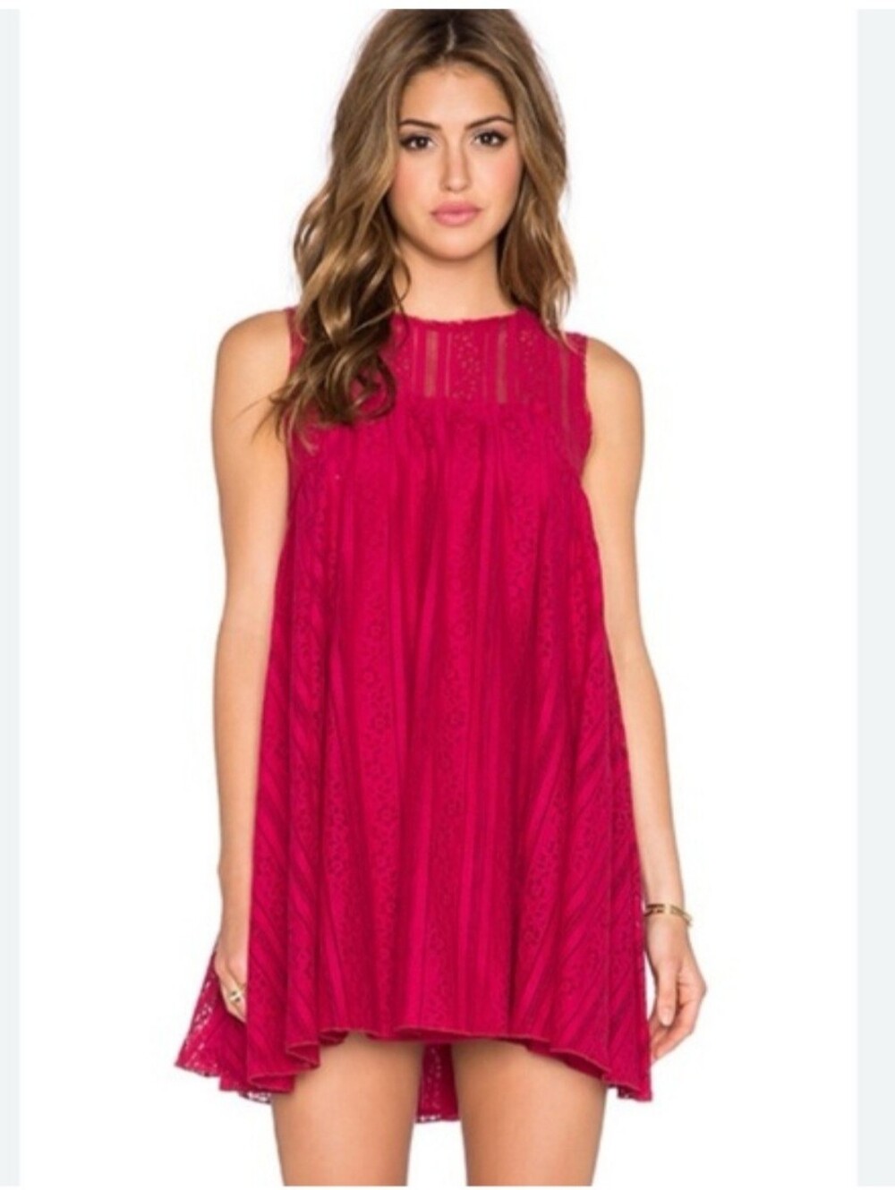 Free People Ruby Red Swing Dress XS